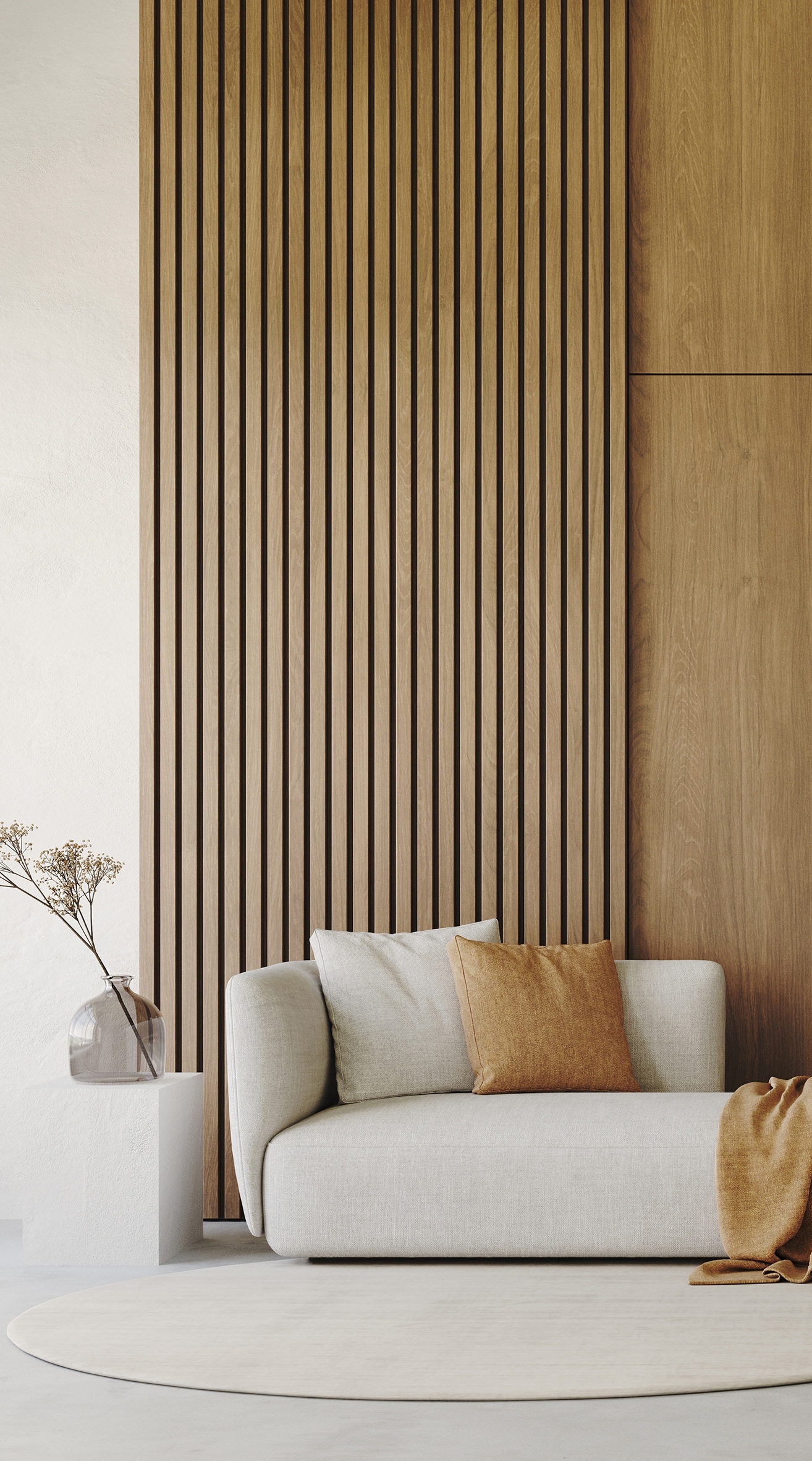 Wood Wall Slats Natural Oak copy